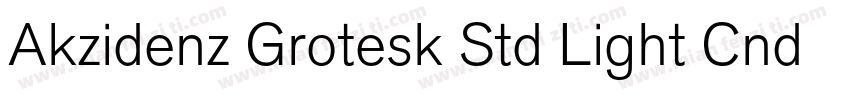 Akzidenz Grotesk Std Light Cnd字体转换